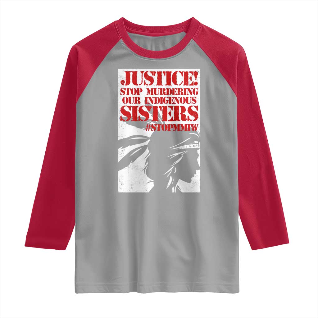 MMIW Awareness Raglan Shirt Justice Stop Murdering Our Indigenous Sisters