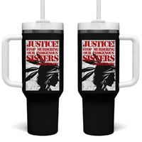MMIW Awareness Tumbler With Handle Justice Stop Murdering Our Indigenous Sisters