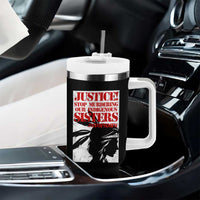 MMIW Awareness Tumbler With Handle Justice Stop Murdering Our Indigenous Sisters