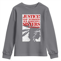 MMIW Awareness Youth Sweatshirt Justice Stop Murdering Our Indigenous Sisters