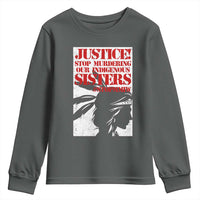 MMIW Awareness Youth Sweatshirt Justice Stop Murdering Our Indigenous Sisters