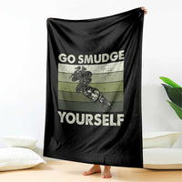 Go Smudge Yourself Throw Blanket Funny Sage Bundle Smudging Feather - Wonder Print Shop