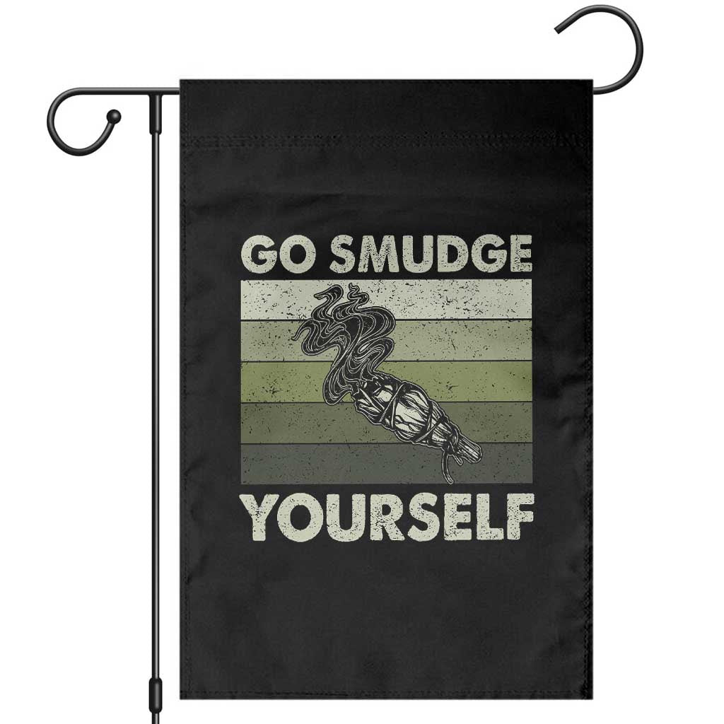Go Smudge Yourself Garden Flag Funny Sage Bundle Smudging Feather - Wonder Print Shop