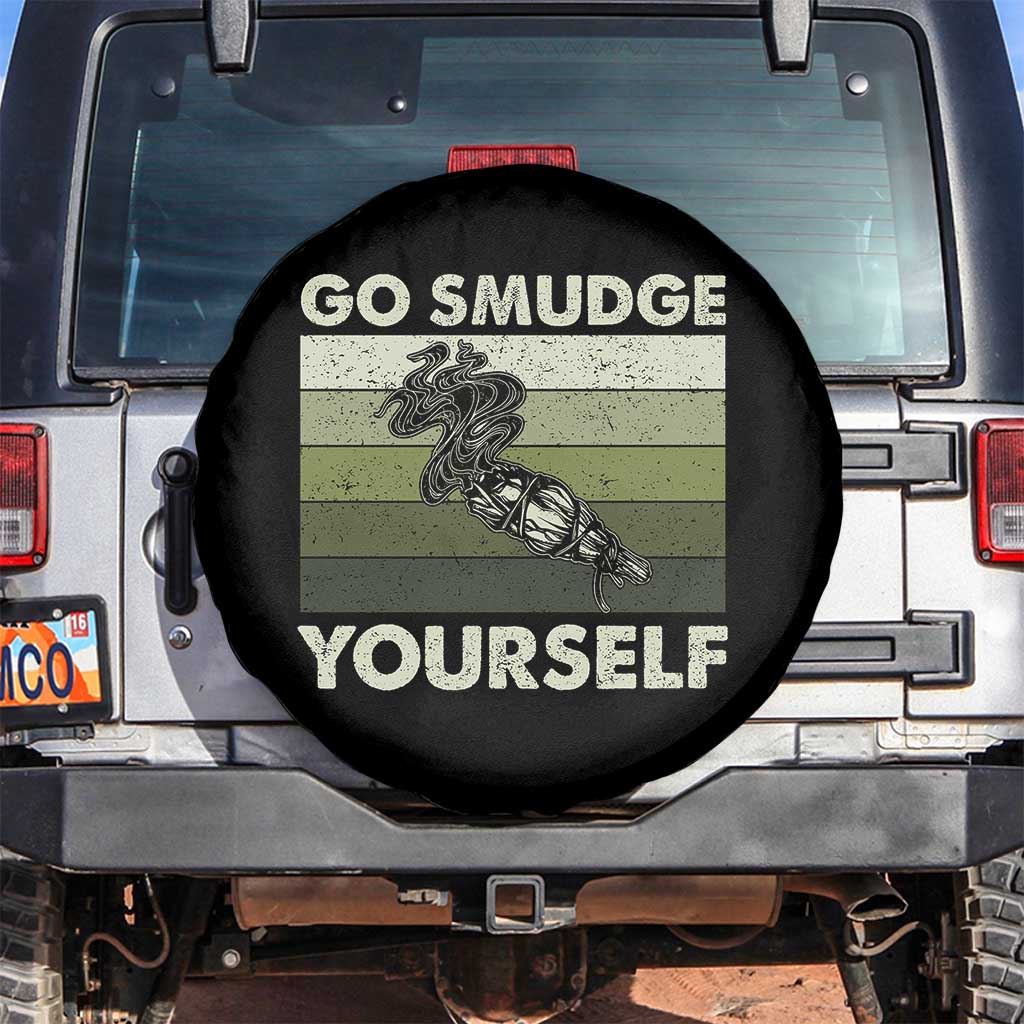 Go Smudge Yourself Spare Tire Cover Funny Sage Bundle Smudging Feather - Wonder Print Shop