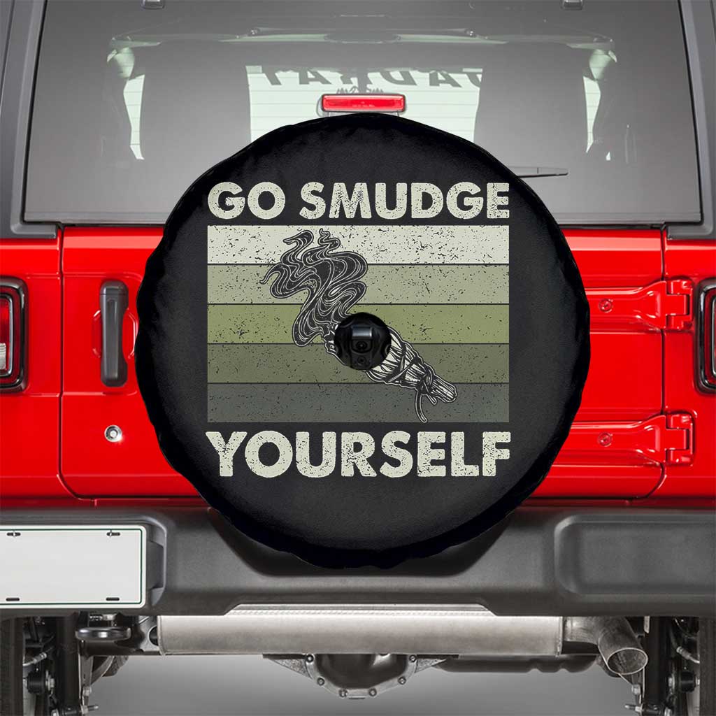 Go Smudge Yourself Spare Tire Cover Funny Sage Bundle Smudging Feather - Wonder Print Shop