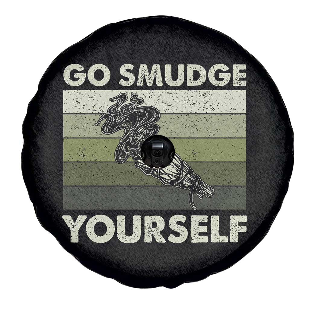 Go Smudge Yourself Spare Tire Cover Funny Sage Bundle Smudging Feather - Wonder Print Shop