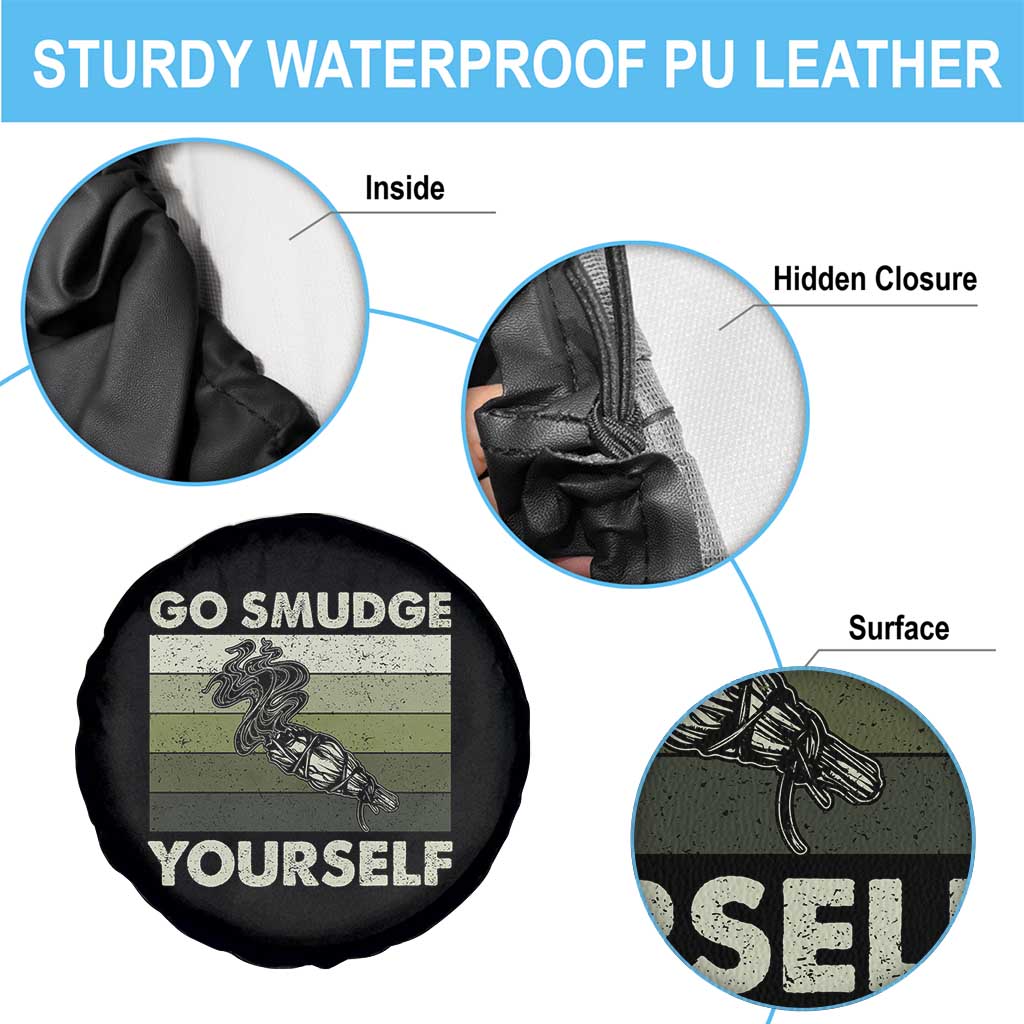 Go Smudge Yourself Spare Tire Cover Funny Sage Bundle Smudging Feather - Wonder Print Shop