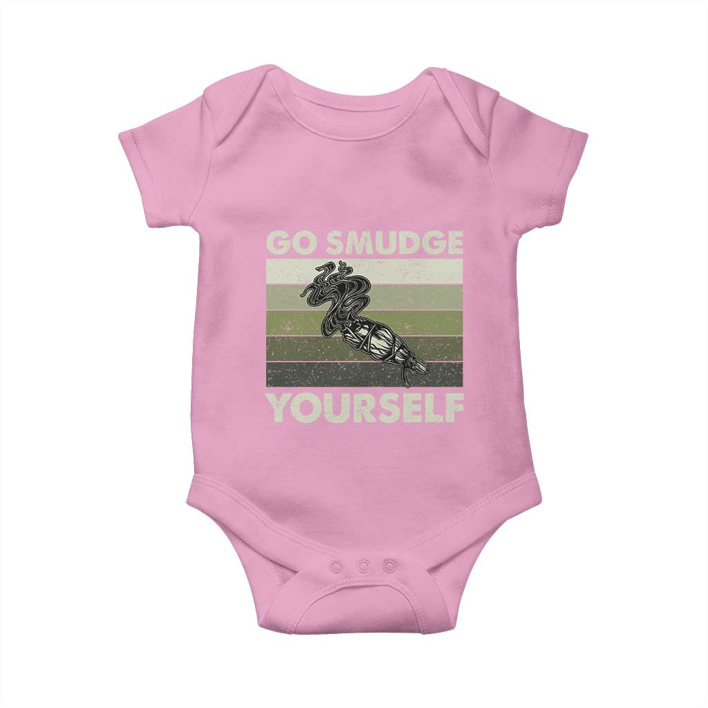 Go Smudge Yourself Baby Onesie Funny Sage Bundle Smudging Feather - Wonder Print Shop