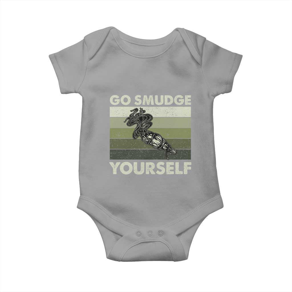 Go Smudge Yourself Baby Onesie Funny Sage Bundle Smudging Feather - Wonder Print Shop