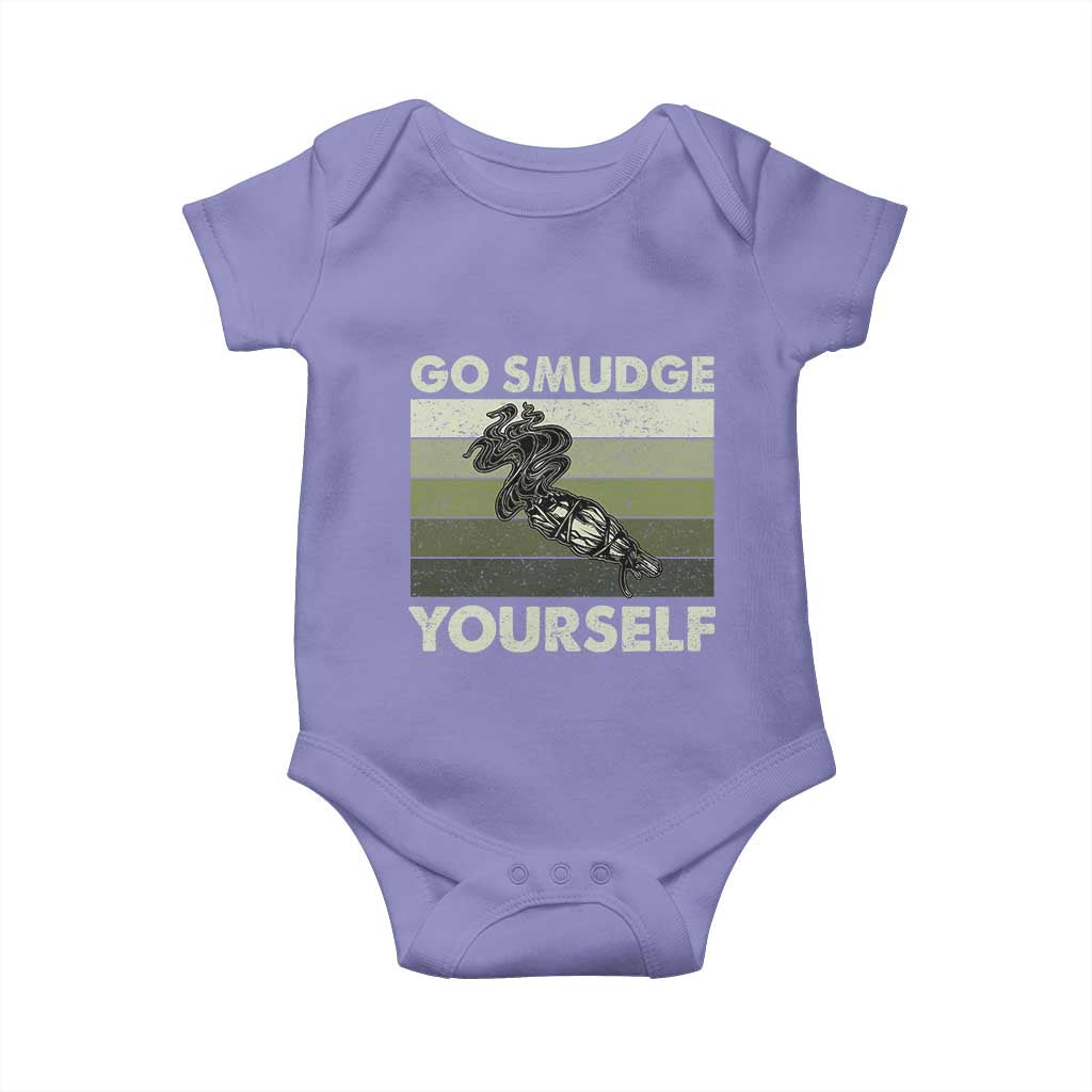 Go Smudge Yourself Baby Onesie Funny Sage Bundle Smudging Feather - Wonder Print Shop