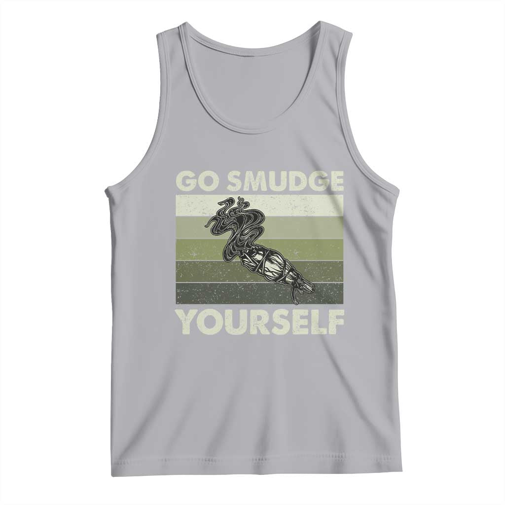 Go Smudge Yourself Tank Top Funny Sage Bundle Smudging Feather - Wonder Print Shop