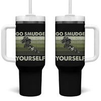 Go Smudge Yourself Tumbler With Handle Funny Sage Bundle Smudging Feather - Wonder Print Shop