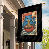 Anime Blue Cat Ramen Garden Flag Vintage Japanese Art Funny Kawaii Demon Cat Tiger - Wonder Print Shop