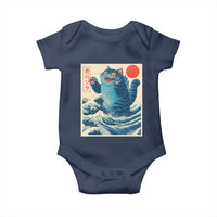 Blue Catzilla Cat Japanese Art Baby Onesie Kawaii Demon Tiger Funny Kitty Dad Gifts - Wonder Print Shop