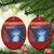 Blue Tiger Scream Christmas Ornament Cute Animal Anime Demon Aesthetic Painting - Wonder Print Shop