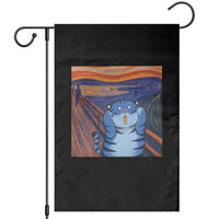 Blue Tiger Scream Garden Flag Cute Animal Anime Demon Aesthetic Painting - Wonder Print Shop