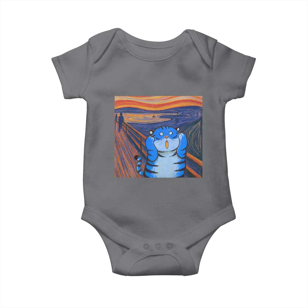 Blue Tiger Scream Baby Onesie Cute Animal Anime Demon Aesthetic Painting - Wonder Print Shop
