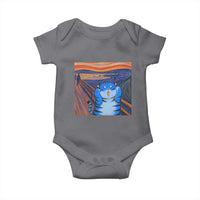 Blue Tiger Scream Baby Onesie Cute Animal Anime Demon Aesthetic Painting - Wonder Print Shop