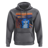 Blue Tiger Scream Hoodie Cute Animal Anime Demon Aesthetic Painting - Wonder Print Shop