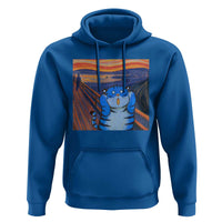 Blue Tiger Scream Hoodie Cute Animal Anime Demon Aesthetic Painting - Wonder Print Shop