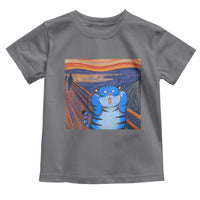 Blue Tiger Scream Toddler T Shirt Cute Animal Anime Demon Aesthetic Painting - Wonder Print Shop