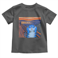 Blue Tiger Scream Toddler T Shirt Cute Animal Anime Demon Aesthetic Painting - Wonder Print Shop