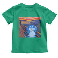 Blue Tiger Scream Toddler T Shirt Cute Animal Anime Demon Aesthetic Painting - Wonder Print Shop