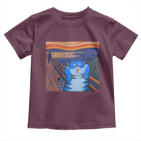 Blue Tiger Scream Toddler T Shirt Cute Animal Anime Demon Aesthetic Painting - Wonder Print Shop