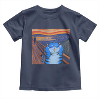 Blue Tiger Scream Toddler T Shirt Cute Animal Anime Demon Aesthetic Painting - Wonder Print Shop