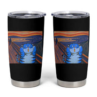 Blue Tiger Scream Tumbler Cup Cute Animal Anime Demon Aesthetic Painting - Wonder Print Shop