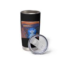 Blue Tiger Scream Tumbler Cup Cute Animal Anime Demon Aesthetic Painting - Wonder Print Shop