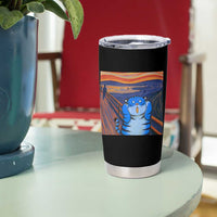 Blue Tiger Scream Tumbler Cup Cute Animal Anime Demon Aesthetic Painting - Wonder Print Shop
