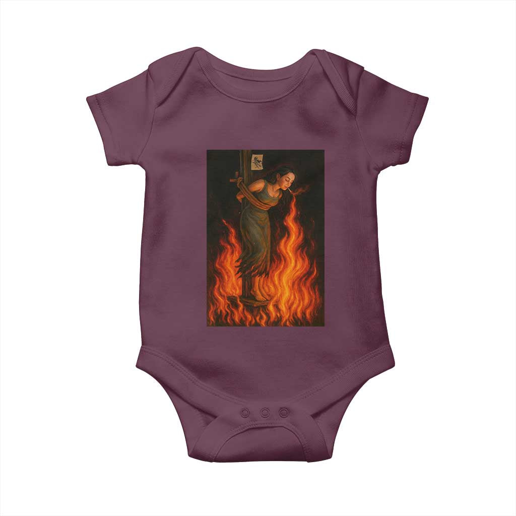 Funny Halloween Witch Baby Onesie Witch Lighting Cigarette With Flames Occult Unholy - Wonder Print Shop