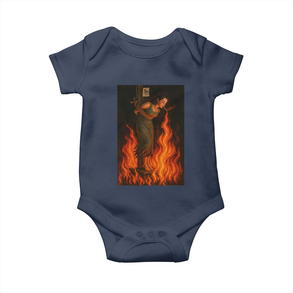 Funny Halloween Witch Baby Onesie Witch Lighting Cigarette With Flames Occult Unholy - Wonder Print Shop
