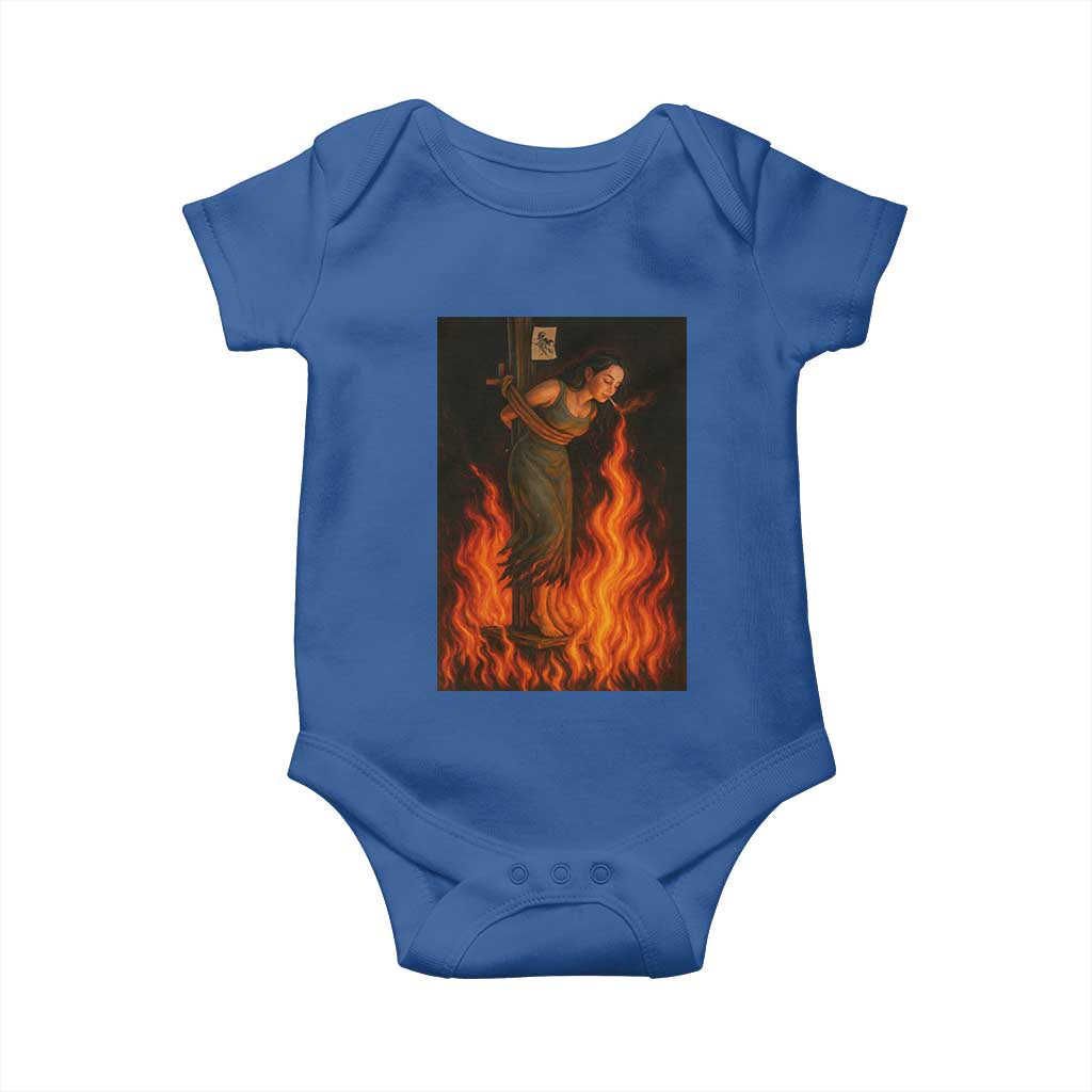 Funny Halloween Witch Baby Onesie Witch Lighting Cigarette With Flames Occult Unholy - Wonder Print Shop