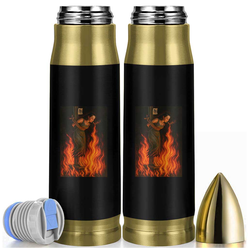 Funny Halloween Witch Bullet Tumbler Witch Lighting Cigarette With Flames Occult Unholy - Wonder Print Shop