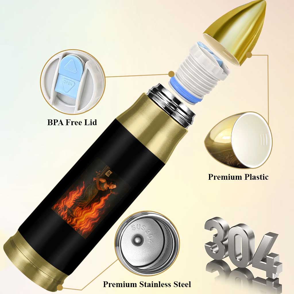 Funny Halloween Witch Bullet Tumbler Witch Lighting Cigarette With Flames Occult Unholy - Wonder Print Shop