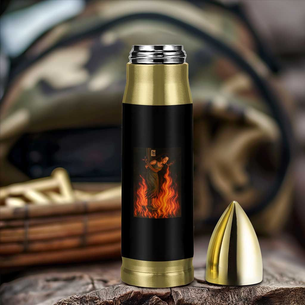 Funny Halloween Witch Bullet Tumbler Witch Lighting Cigarette With Flames Occult Unholy - Wonder Print Shop
