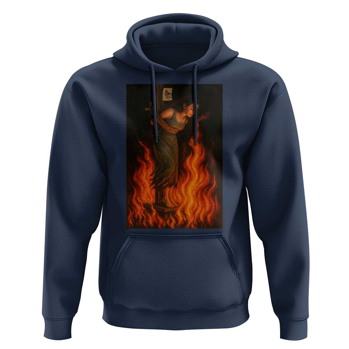 Funny Halloween Witch Hoodie Witch Lighting Cigarette With Flames Occult Unholy - Wonder Print Shop