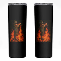 Funny Halloween Witch Skinny Tumbler Witch Lighting Cigarette With Flames Occult Unholy - Wonder Print Shop