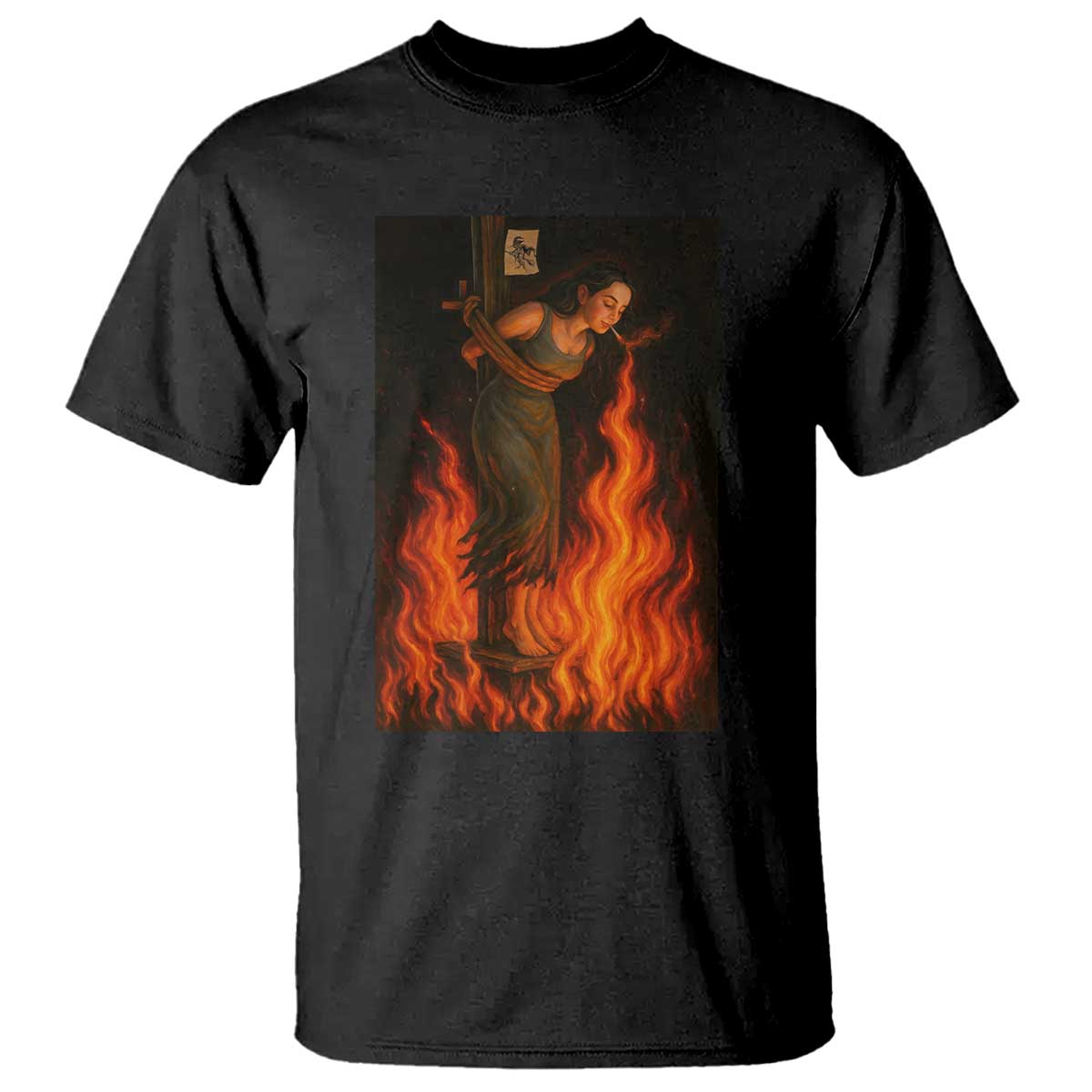 Funny Halloween Witch T Shirt Witch Lighting Cigarette With Flames Occult Unholy - Wonder Print Shop