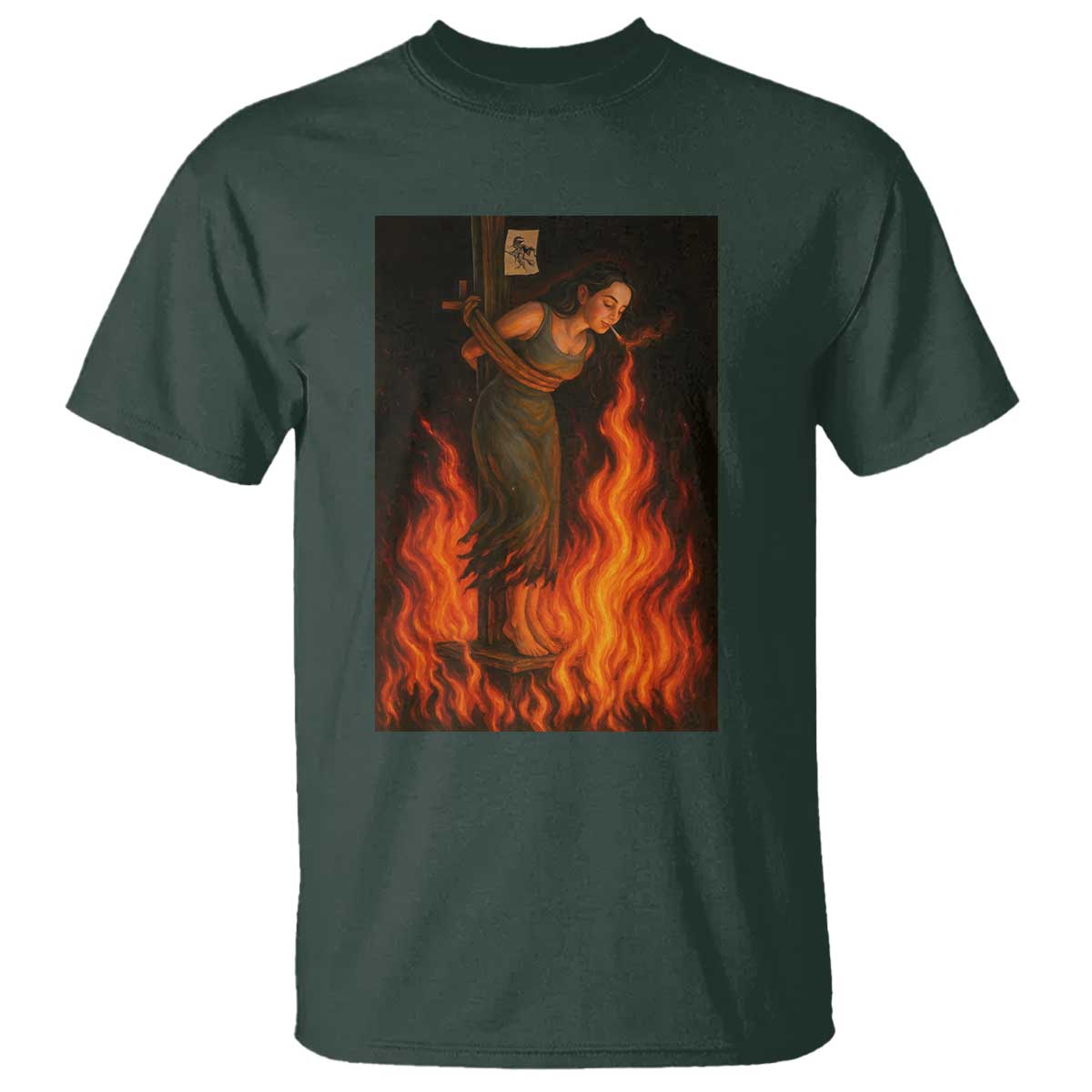 Funny Halloween Witch T Shirt Witch Lighting Cigarette With Flames Occult Unholy - Wonder Print Shop