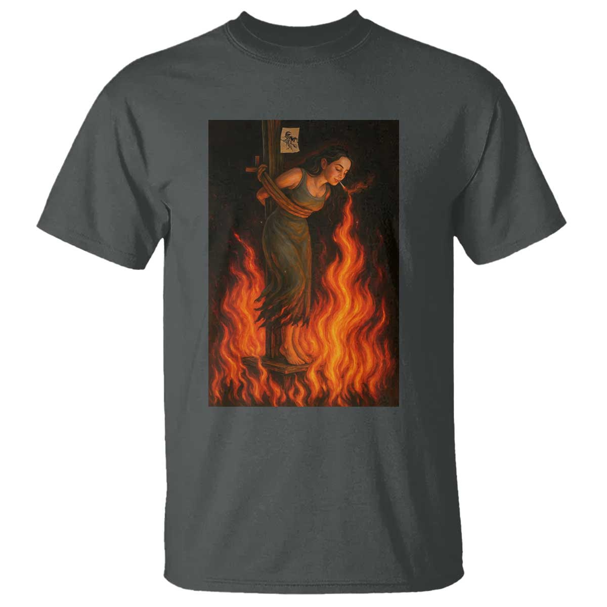Funny Halloween Witch T Shirt Witch Lighting Cigarette With Flames Occult Unholy - Wonder Print Shop