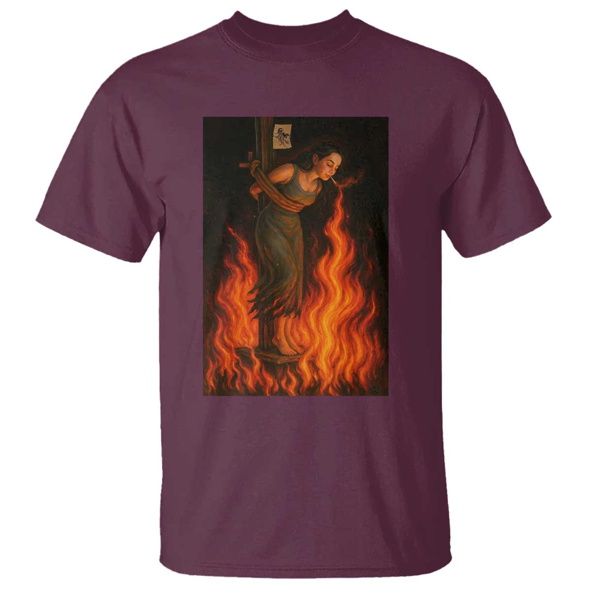 Funny Halloween Witch T Shirt Witch Lighting Cigarette With Flames Occult Unholy - Wonder Print Shop