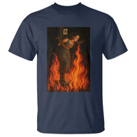 Funny Halloween Witch T Shirt Witch Lighting Cigarette With Flames Occult Unholy - Wonder Print Shop