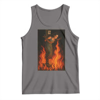 Funny Halloween Witch Tank Top Witch Lighting Cigarette With Flames Occult Unholy - Wonder Print Shop