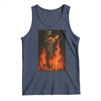 Funny Halloween Witch Tank Top Witch Lighting Cigarette With Flames Occult Unholy - Wonder Print Shop