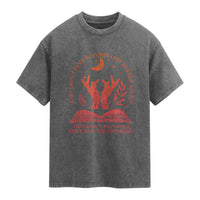 Feminist Witch Washed Cotton T-Shirt They Didnt Burn Witches Women Halloween Feminism