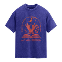 Feminist Witch Washed Cotton T-Shirt They Didnt Burn Witches Women Halloween Feminism