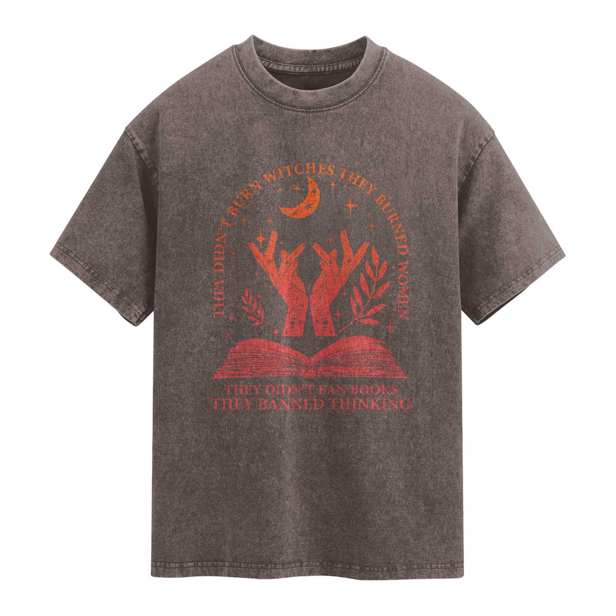 Feminist Witch Washed Cotton T-Shirt They Didnt Burn Witches Women Halloween Feminism